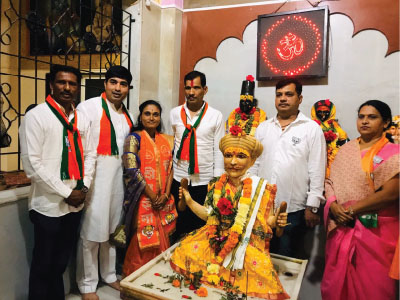 पूनावळे परिसरात झालेल्या पदयात्रा